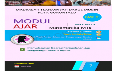 Contoh Modul Ajar Matematika Berprofil Rahmatan Lil'alamiin MTs Darul Mubin Kota Gorontalo
